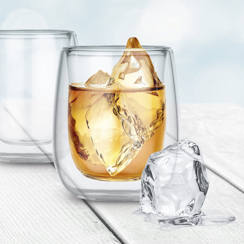 Gourmetmaxx Espressotasse – 4er Set, 80 ml, 3,5 × 5,5 × 6,5 cm, Borosilikatglas, Transparent, doppelwandig