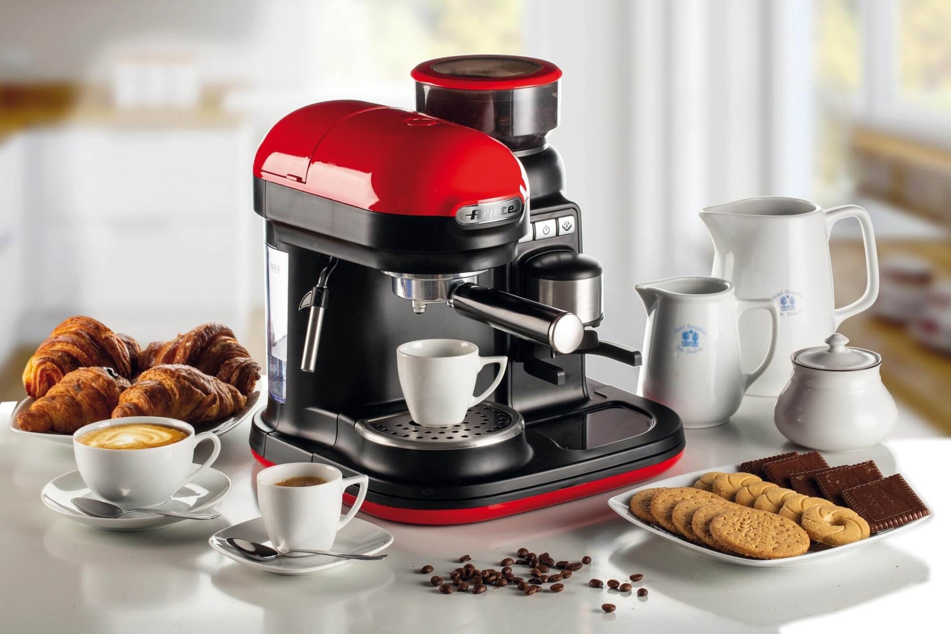 Ariete ARI-1318-MODERNA Kaffeevollautomat – 0,8 l, 15 bar, Milchschaumdüse, 30,5 × 30,5 × 30 cm