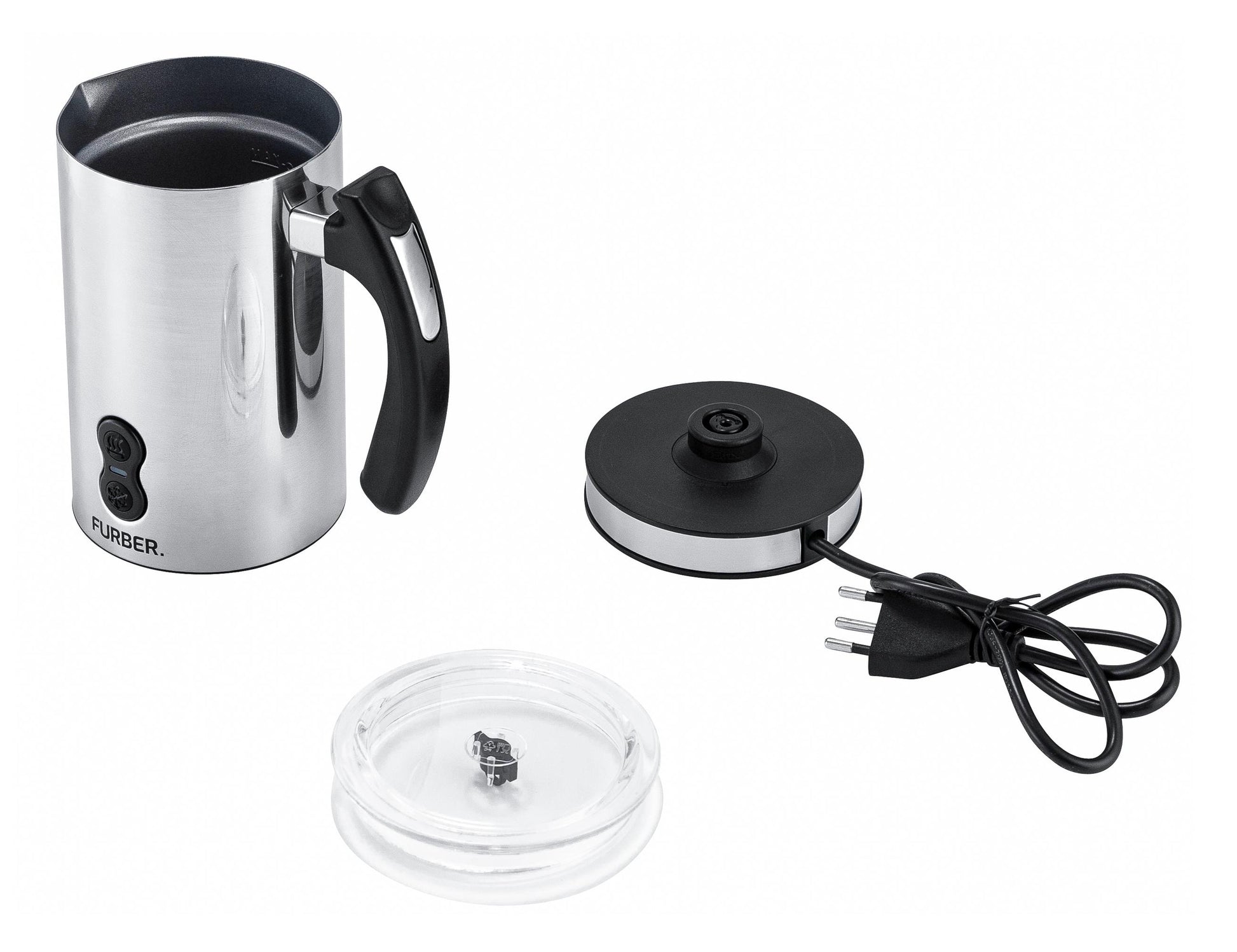Furber. Furber Milchaufschäumer – 240 ml, 500 W – Edelstahl