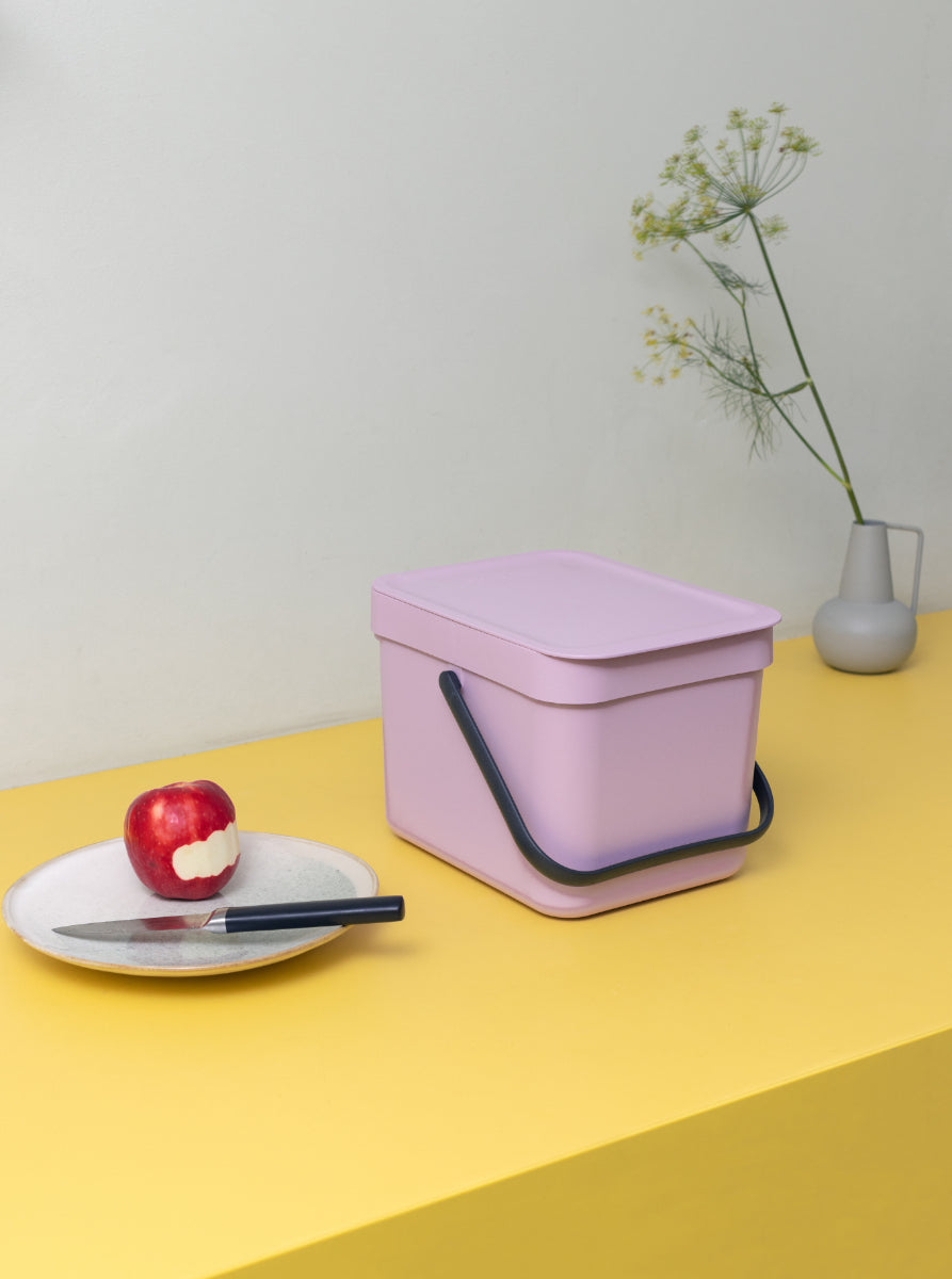 Brabantia Recyclingbox Sort & Go – 6 l – Kunststoff, rechteckig – rosa