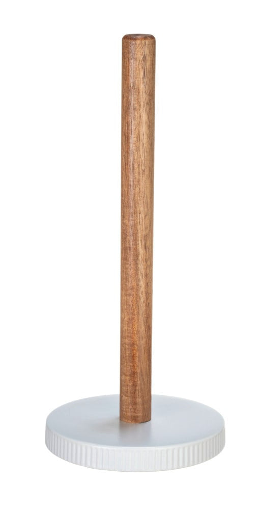 WENKO Küchenrollenhalter Akazienholz/Keramik, Ø 14 × 32 cm