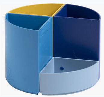 Exacompta BeeBlue The Quarter Stifteköcher – 4 Fächer, für A4+, modulierbar, mehrfarbig, Kunststoff
