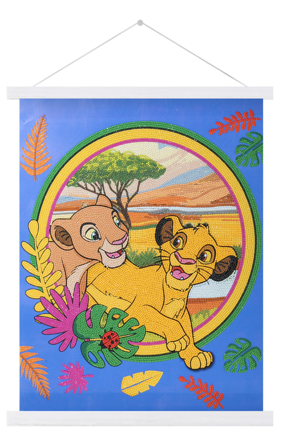 CRAFT Buddy Crystal Art Scroll – Diamond Painting Set – Disney Lion King – 40 × 50 cm – ab 8 Jahren