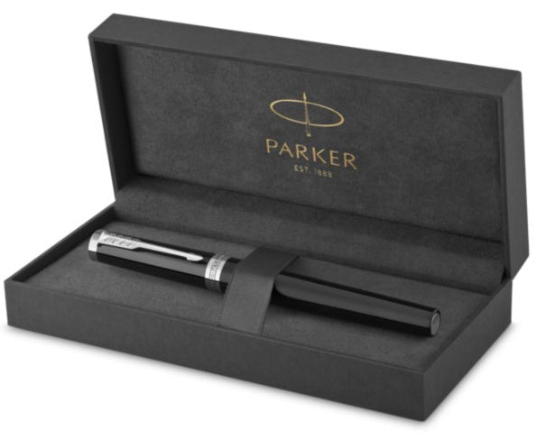 Parker Ingenuity Black C.T. – Federspitze F – schwarz, blau – Patronen
