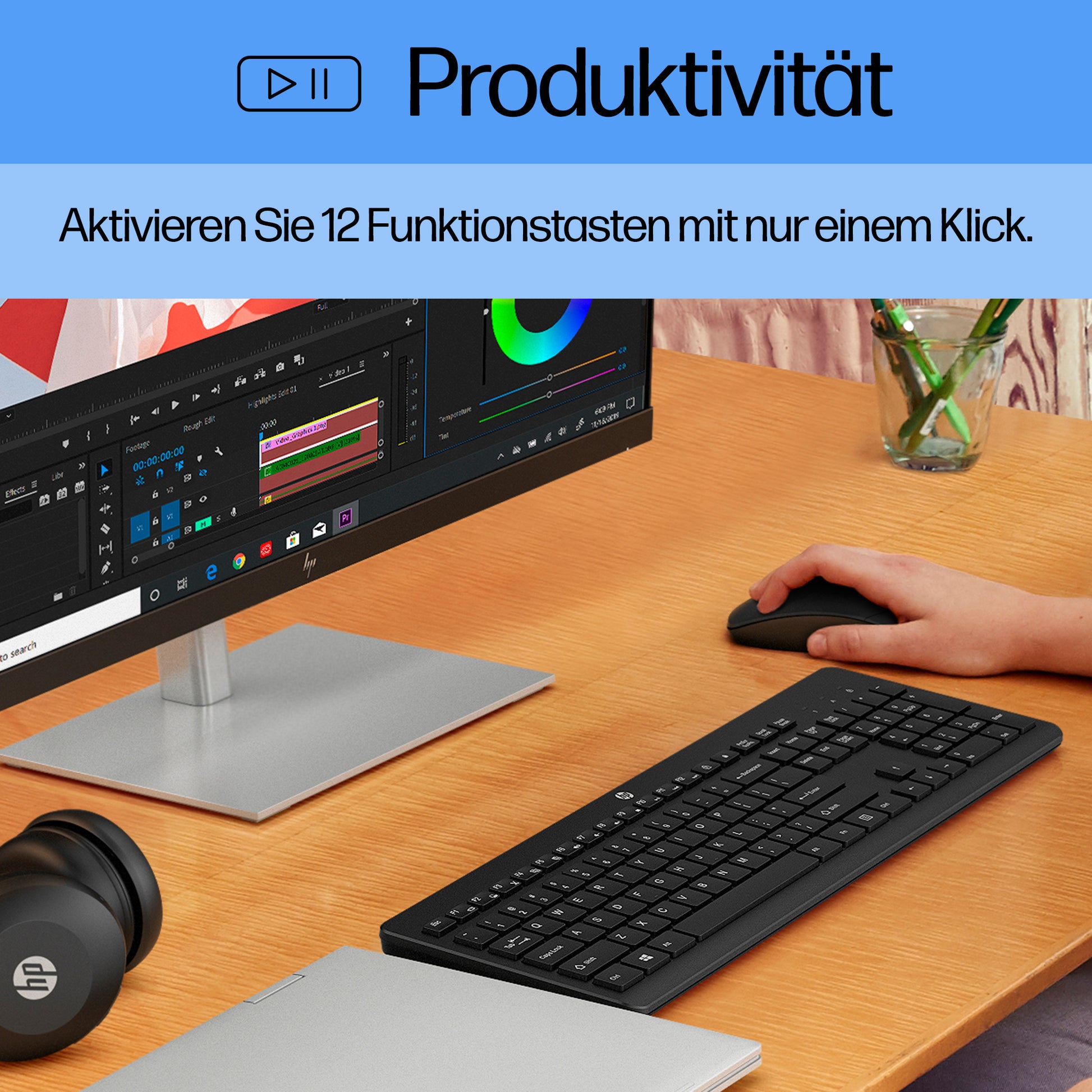 HP 230 – Tastatur, kabellos, schwarz