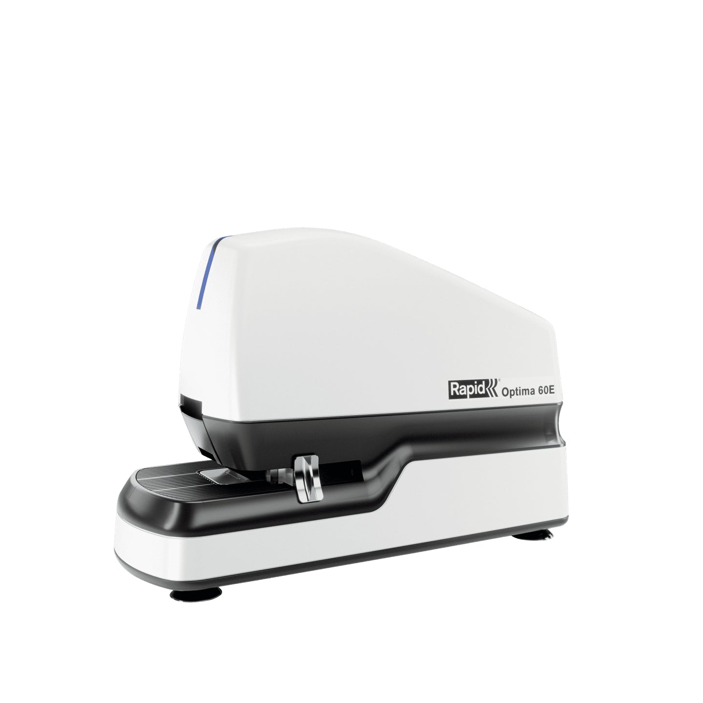 Rapid Optima 60E – Elektrischer Hefter, LED-Klammeranzeige, Einlegetiefe 5-30 mm, Weiss