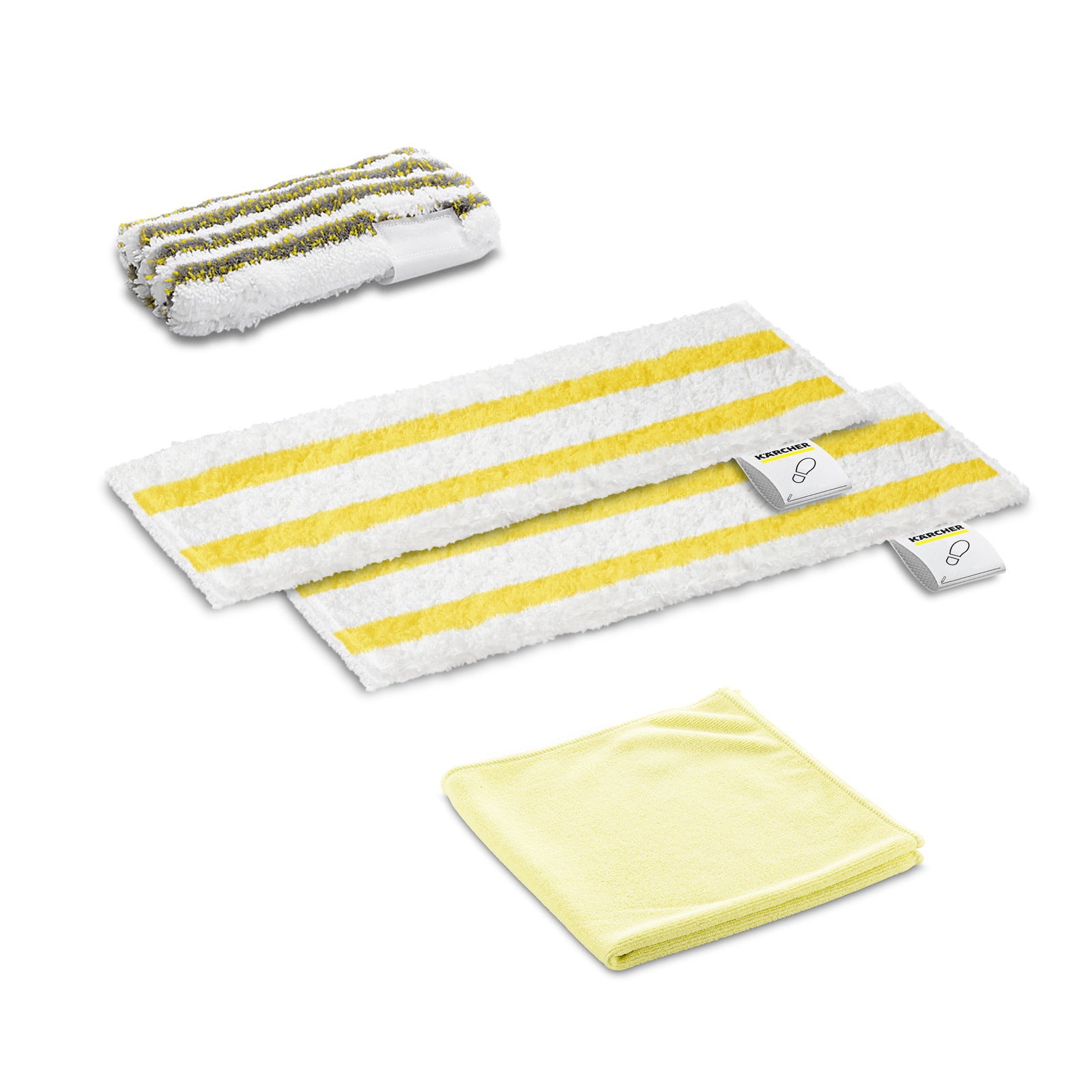 Kärcher Bodentuch, Mikrofaser, waschbar – für Kärcher SC-Geräte, mehrfarbig, 11,5 × 34,5 cm, 4 Stk.
