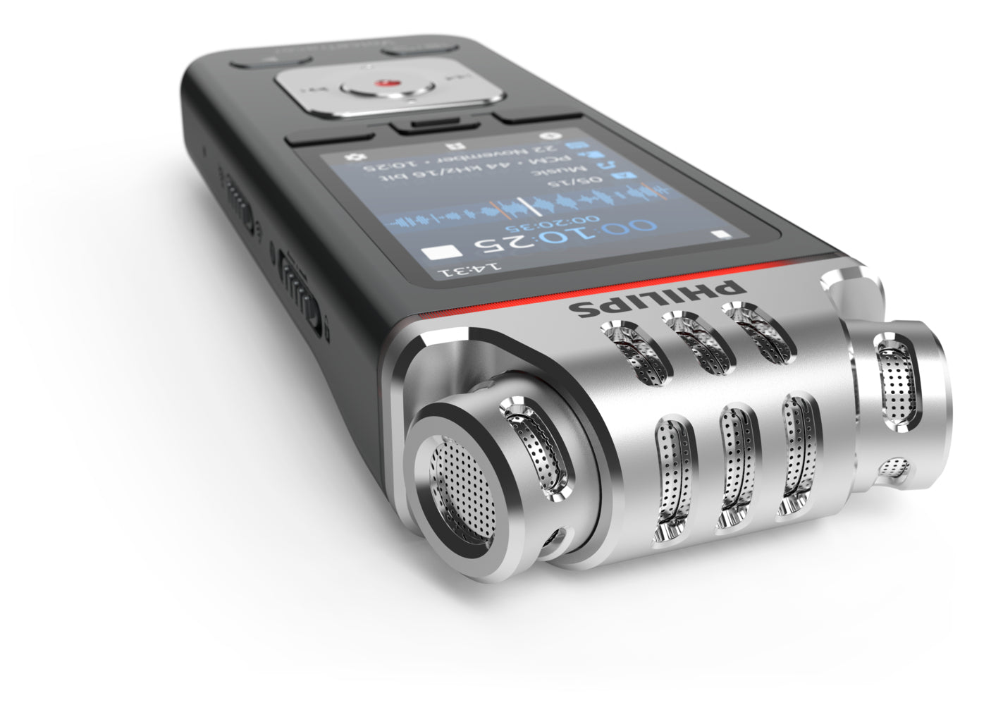 Philips VoiceTracer DVT6115 – Digitales Diktiergerät – 8 GB, 36 h – Silber