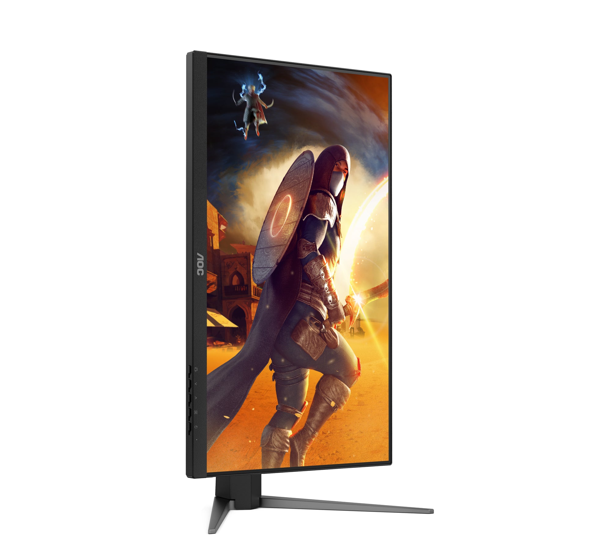AOC 24G4HA – Monitor, 23,8", IPS, 200 Hz, Adaptive Sync, Lautsprecher, Höhenverstellbar, Rot