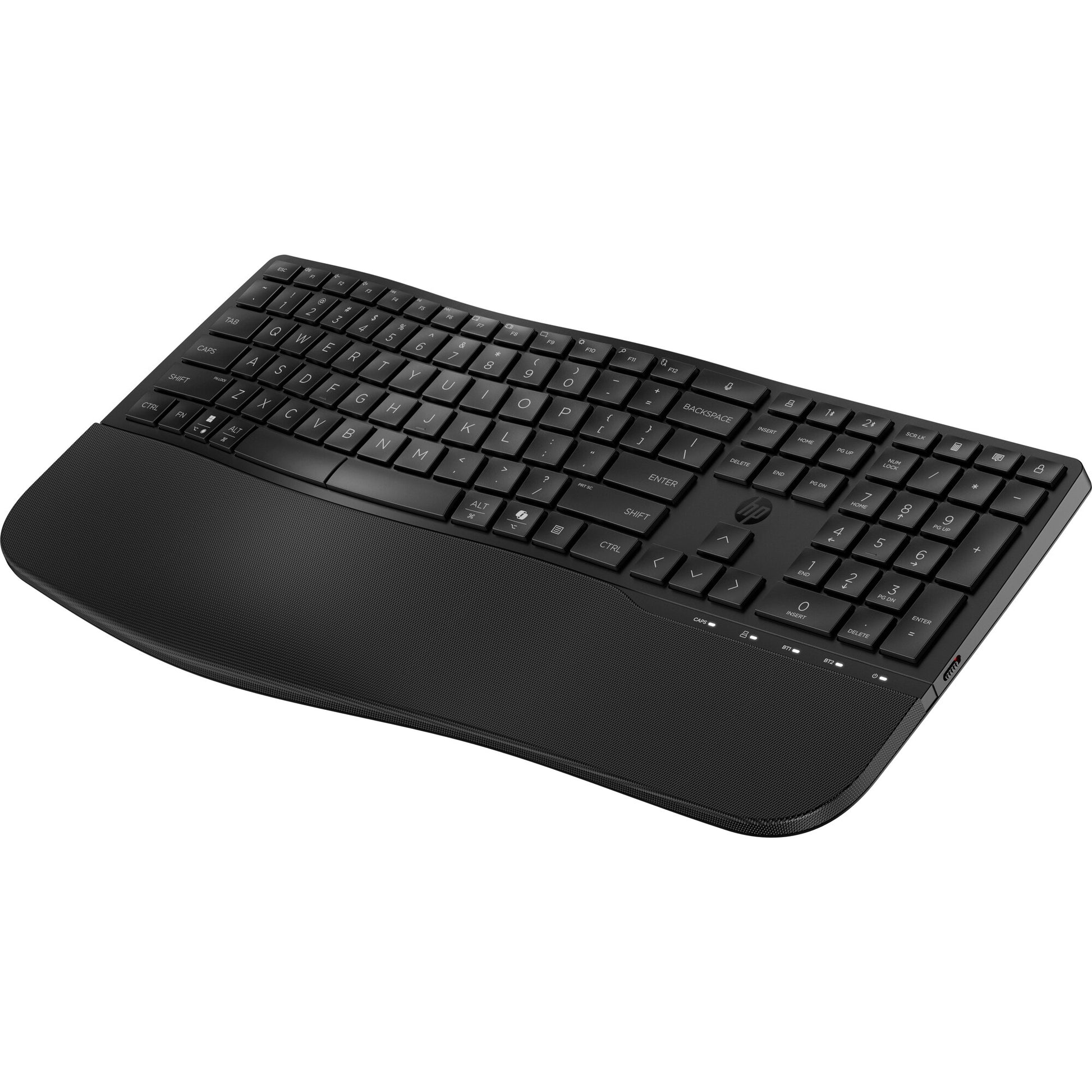 HP 685 Comfort – Tastatur – Membran – Bluetooth & 2,4 GHz – mit Handballenauflage – Schwarz