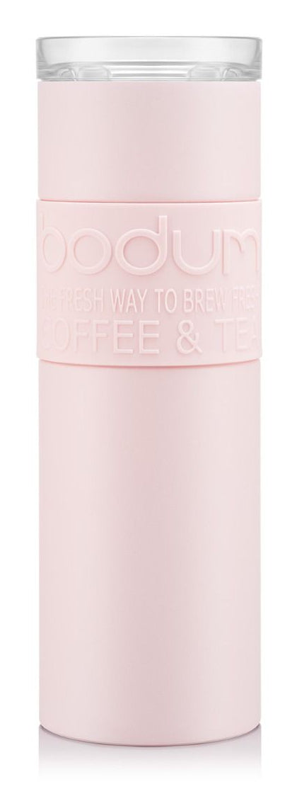 Bodum Travel Mug Thermobecher 600 ml – Doppelwandig, Edelstahl, Rosa