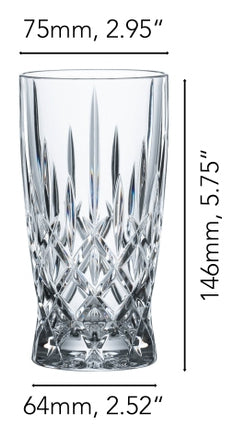Nachtmann Trinkglas – 4er Set, 350 ml, Ø 7,5 cm, H 14,6 cm, Kristallglas, Transparent, spülmaschinenfest