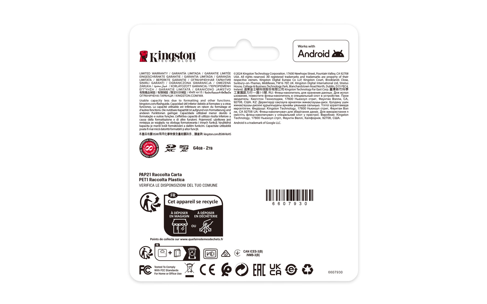 Kingston Technology Barcode-Etiketten