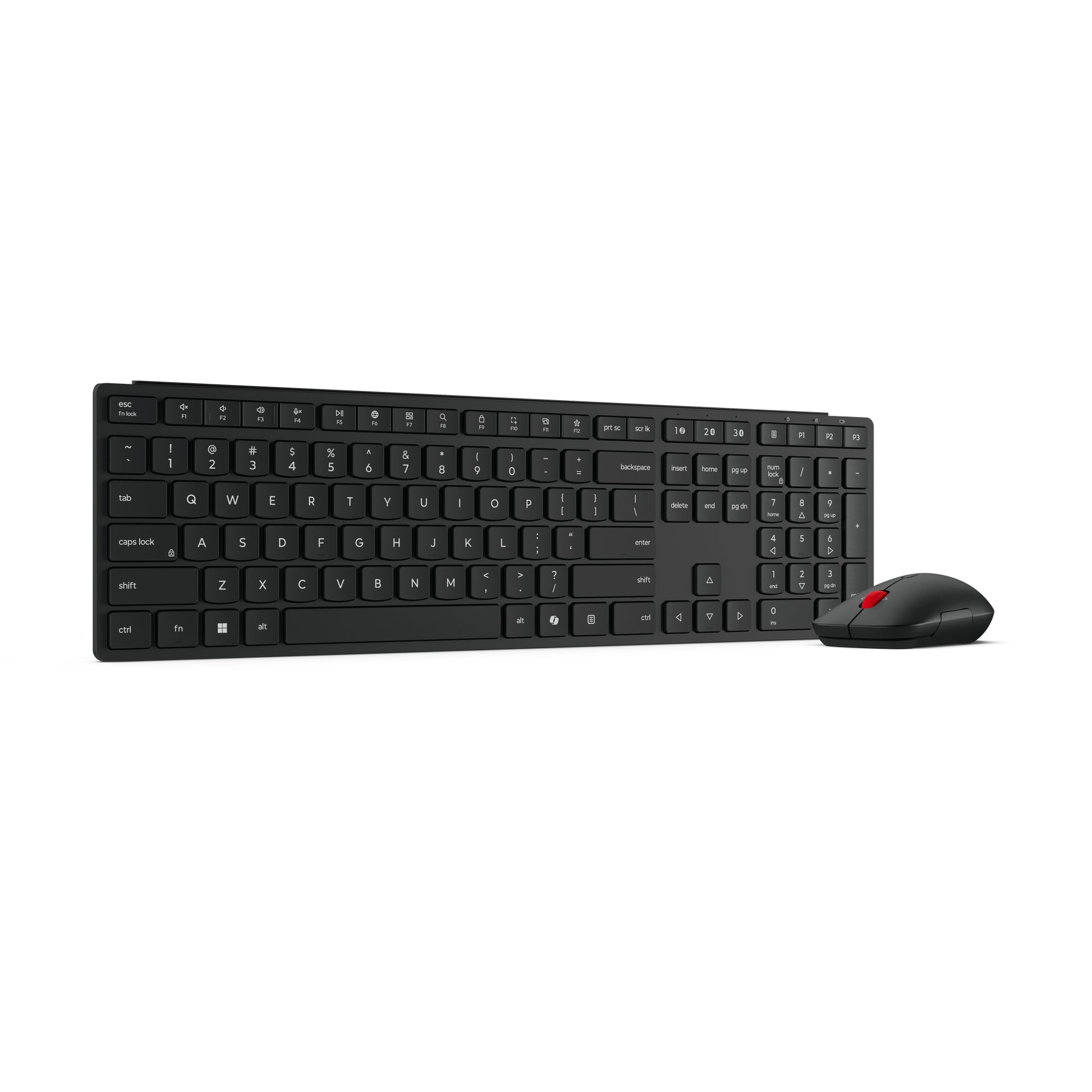 Lenovo Wireless Multi-Mode Pro Combo – Tastatur-Maus-Set – Bluetooth & 2,4 GHz (USB-A Empfänger) – Schwarz