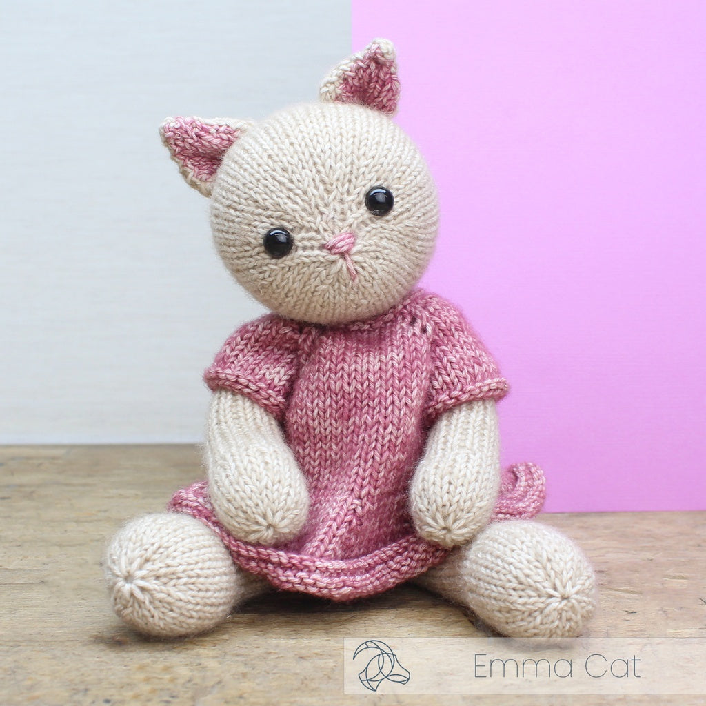 Hardicraft Strickset Katze Emma – ca. 25 cm, Pink