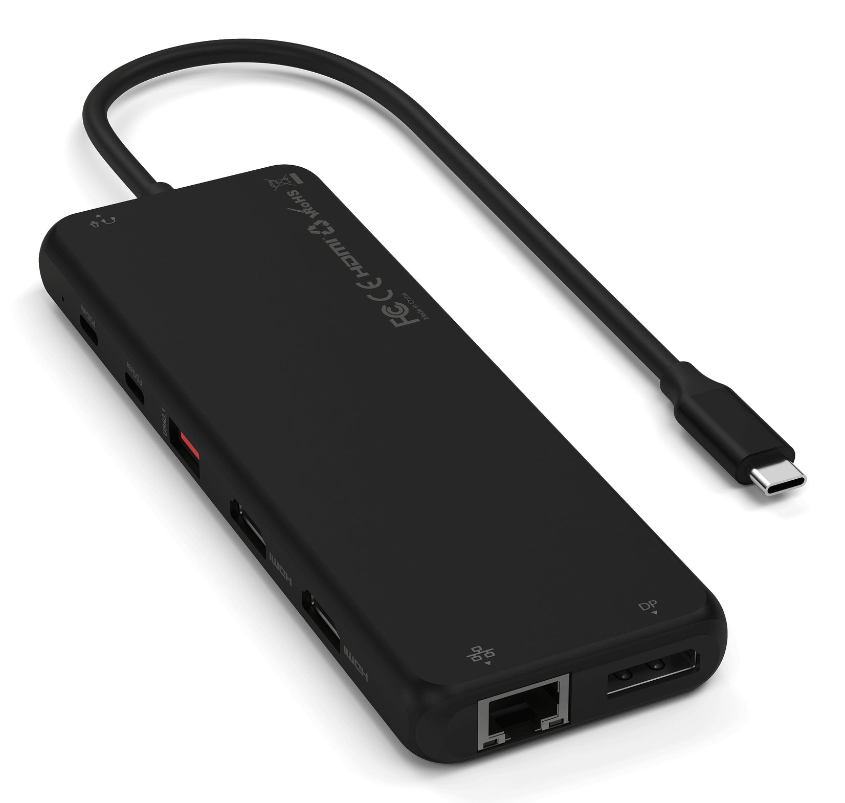 Satechi ST-P3D13K Multiport-Adapter – USB-C, 1× DP, 1× HDMI, 5× USB-A, 2× USB-C, 85 W PD, GbE