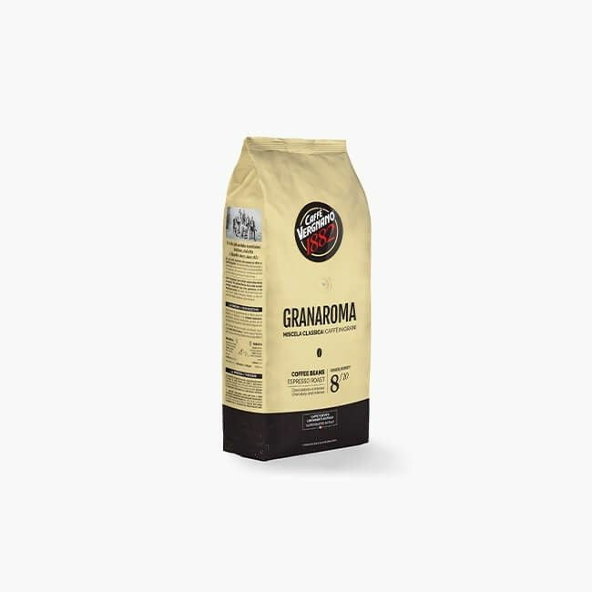 Caffè Vergnano Granaroma – Kaffeebohnen – Lungo, Intensität 8, 1 kg