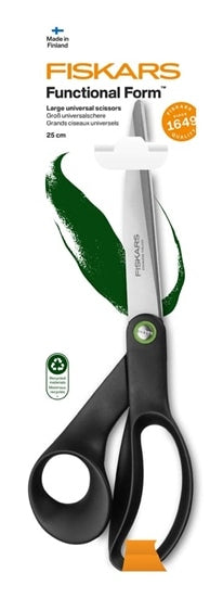 Fiskars Universalschere – 25 cm, Stahl, für Rechtshänder, Kunststoff, Schwarz