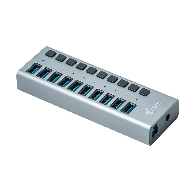 i-tec Ladegerät – 48 W, 10× USB-A, mit externem Netzteil – für Tablets, Notebooks, Ultrabooks und mehr