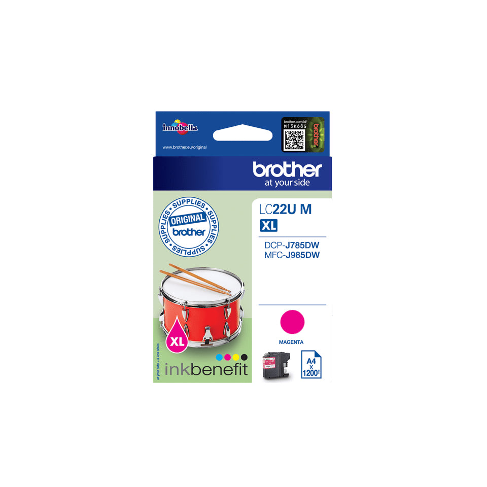 Brother Tintenpatrone LC-22UM, Magenta, 1'200 Seiten – für MFC-J985DW