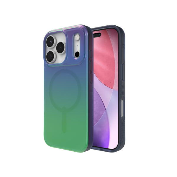 ZAGG Milan Snap Backcover – für Apple iPhone 17 Pro, MagSafe, Graphen, Grün / Blau, bis 4 m Sturzsicher