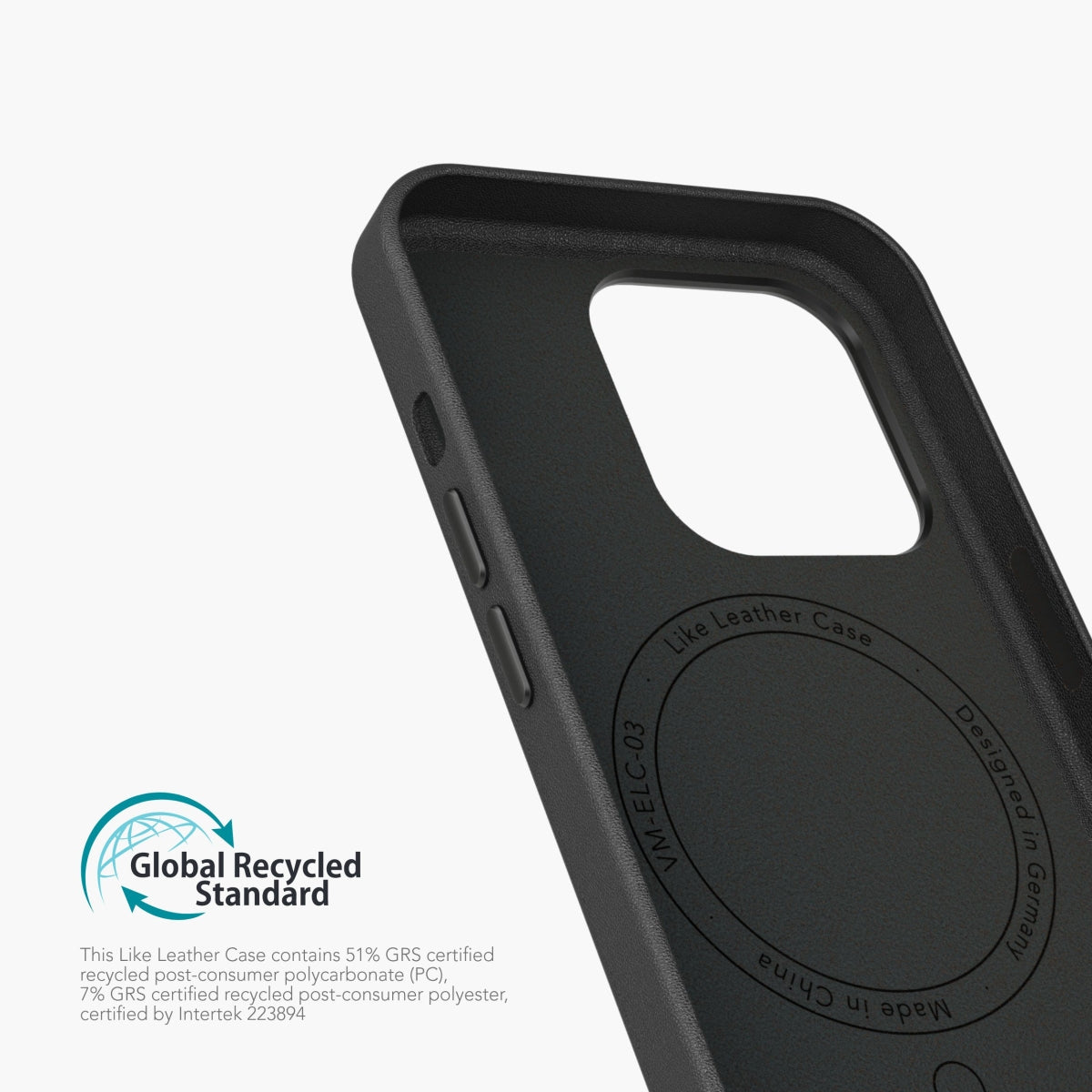 Vonmählen Backcover Like Leather – für Apple iPhone 16 Pro – schwarz – Leder – MagSafe-kompatibel
