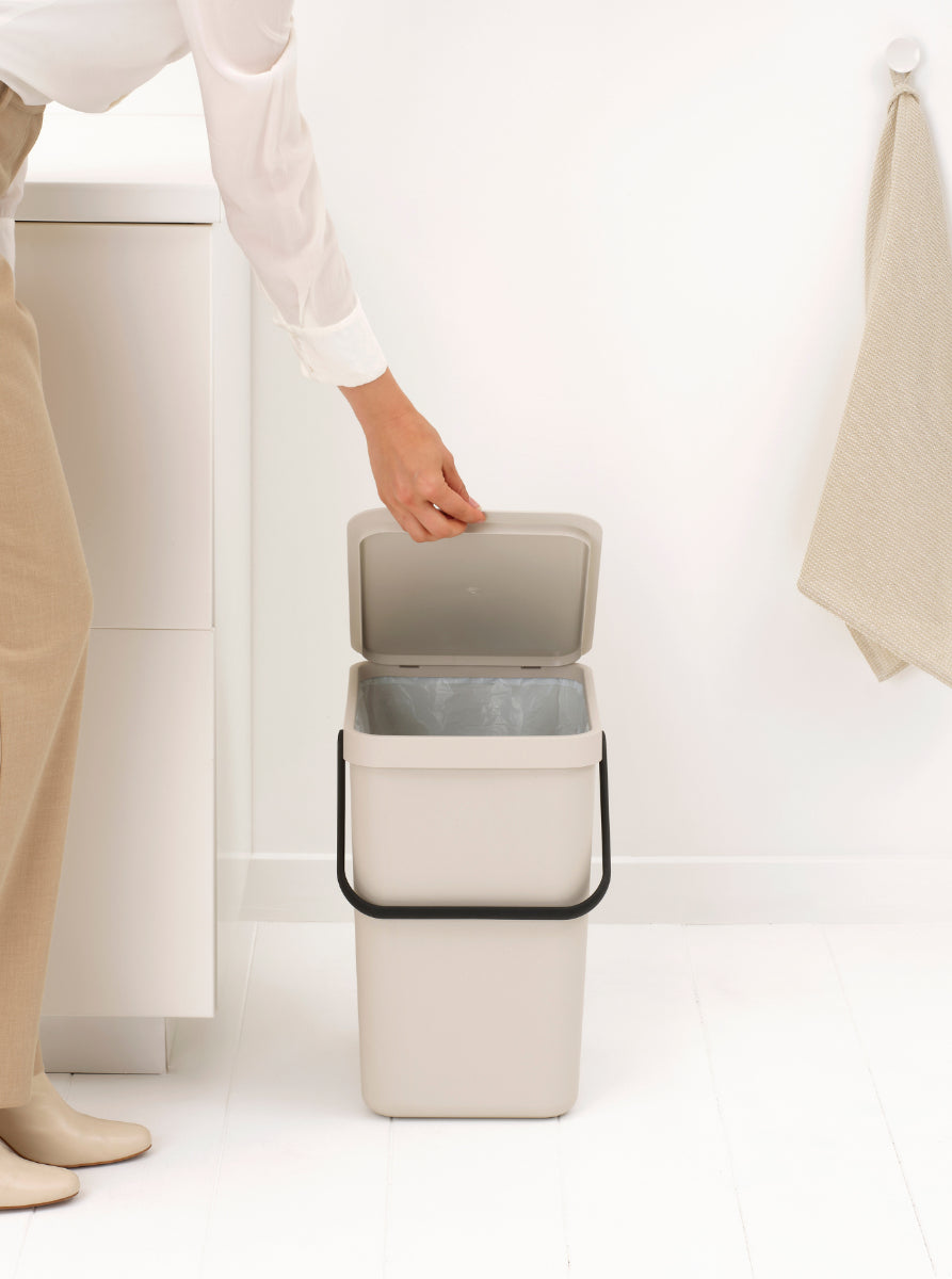 Brabantia Recyclingbox – 25 l – Recycling-Kunststoff, rechteckig – Beige