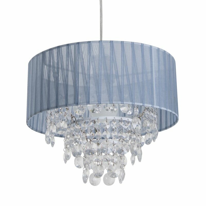 Näve Deckenleuchte – Ø 30 × 23 cm, 40 W, grau/transparent