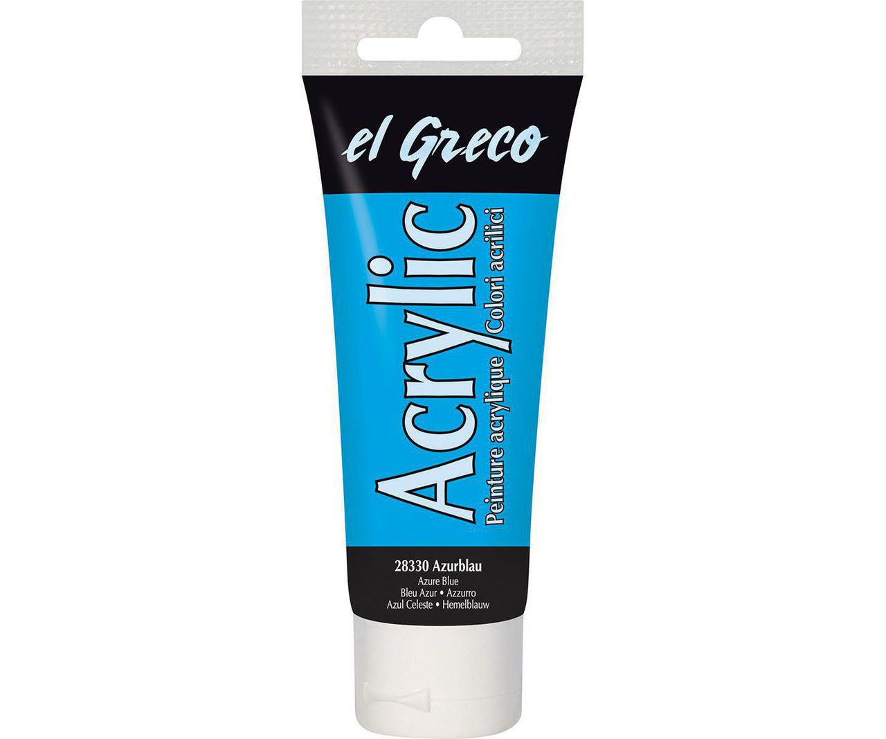 KREUL Acrylfarbe – Azurblau, glänzend – 75 ml, Tube – für Leinwand, Papier, Metall