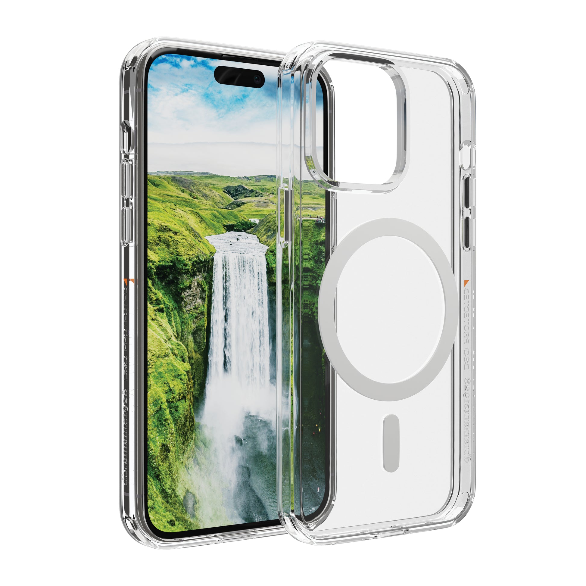 dbramante1928 Iceland D3O Rückcover – für Apple iPhone 15 Pro Max, MagSafe, D3O, Transparent