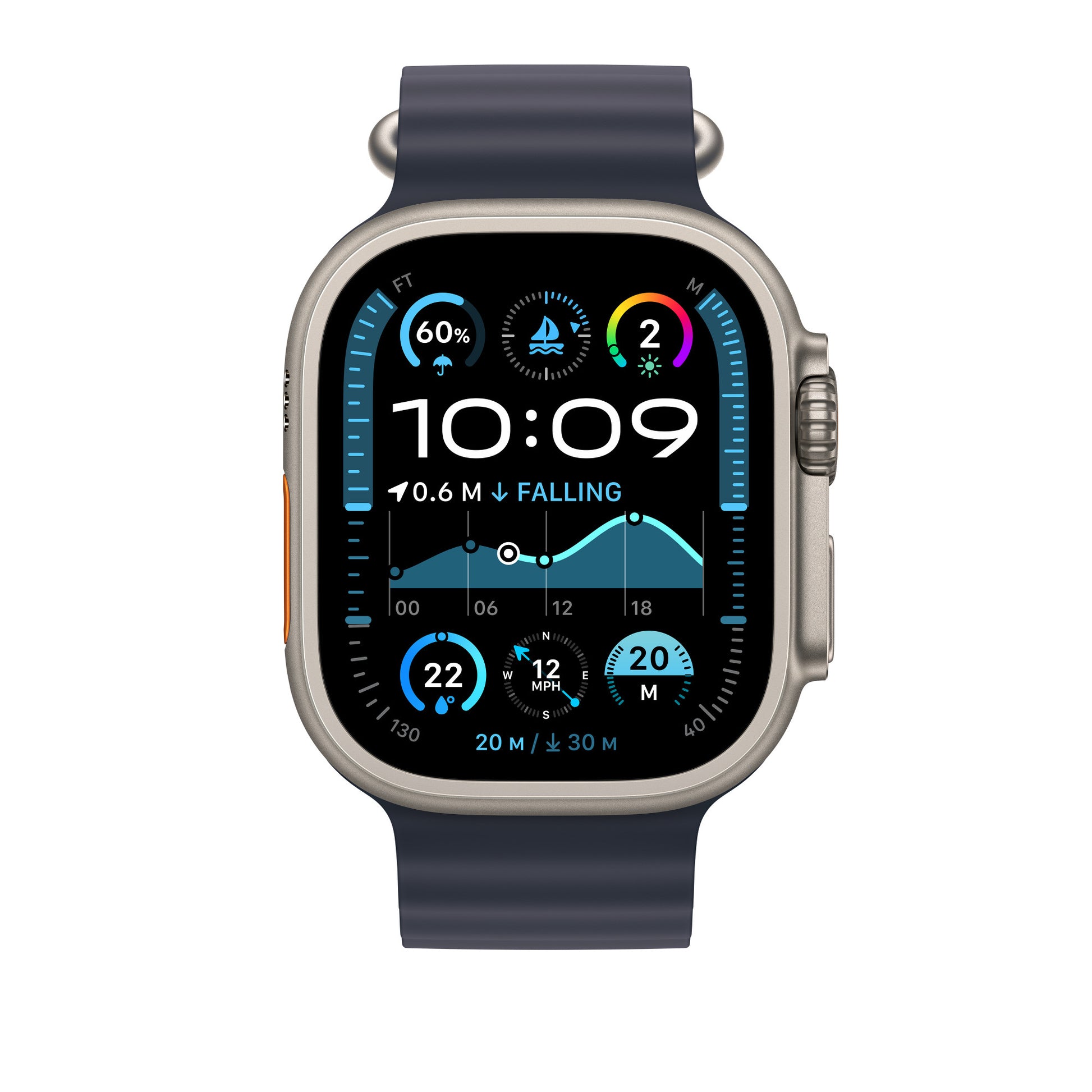 Apple Navy OceanBand N Tit – Armband – für Apple Watch 49 mm