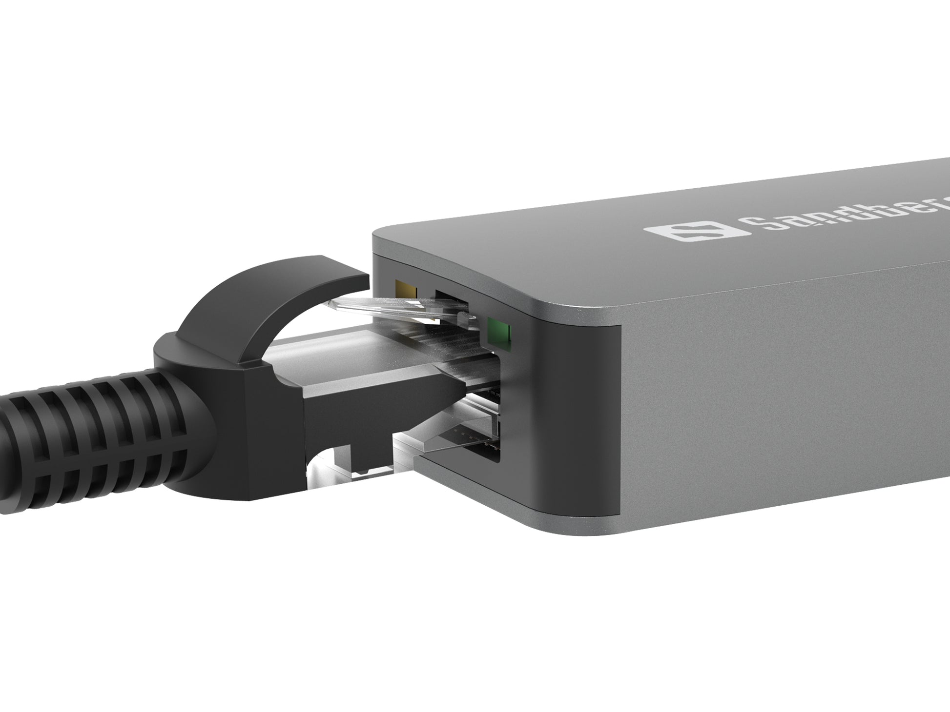 Sandberg 136-68 Netzwerkadapter USB-C/USB-A zu RJ-45 – 2,5 Gbit/s, 1× RJ-45, für Windows 10/11, Grau