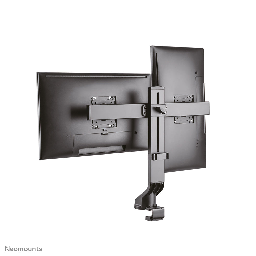 Neomounts Tischhalterung, Dual, Tischklemme, bis 27", 7 kg, neigen/schwenken/drehen, schwarz