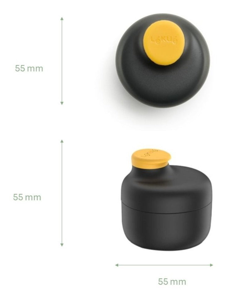 Lékué Vorratsbehälter – 50 ml, Ø 5,5 cm, Silikon, mit Deckel, spülmaschinenfest, für Sauce