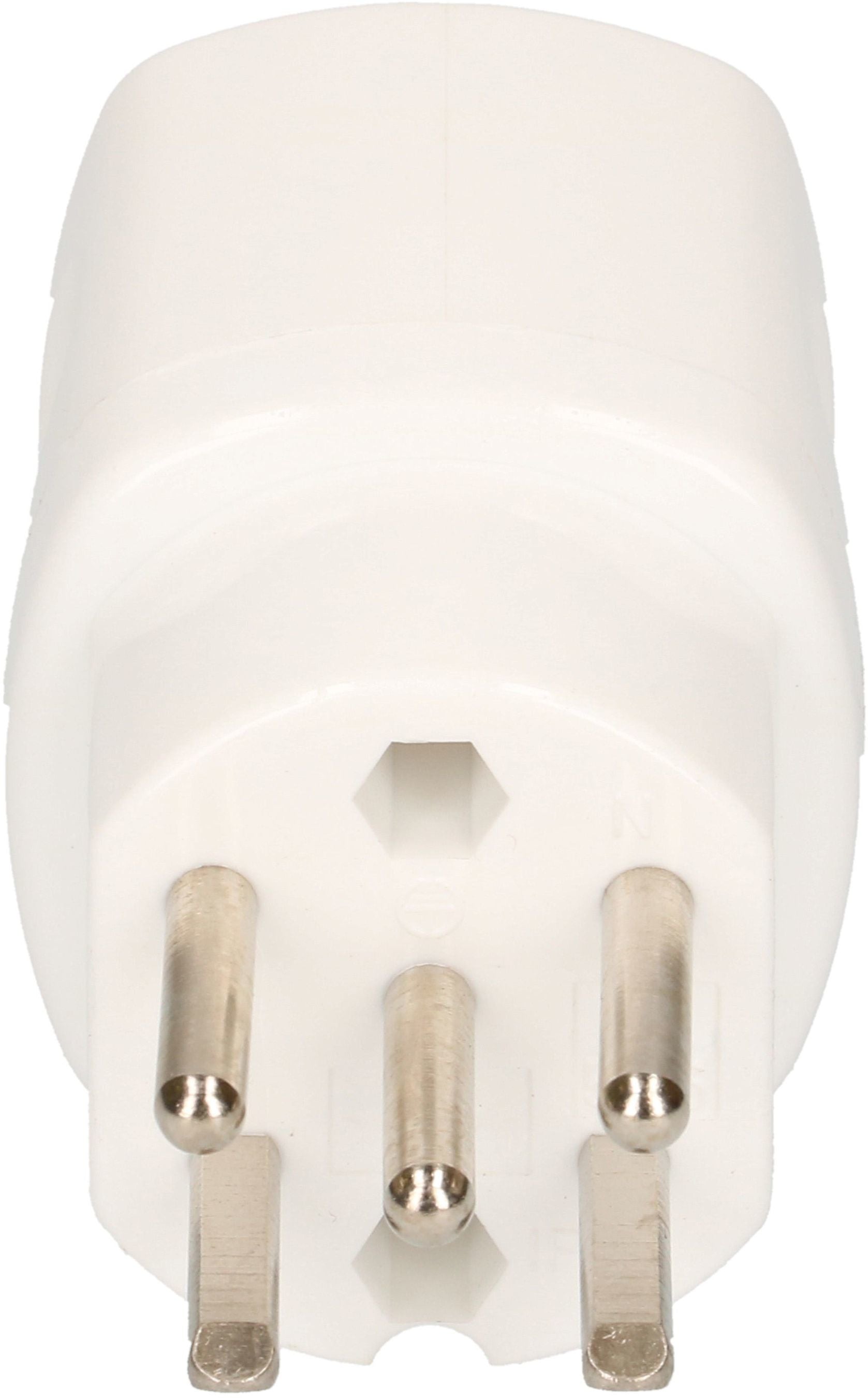 Max Hauri AG Max Hauri Adapterkabel, T15–NEMA 5-15, 5-polig, 10 A 400 V, 80×38×41 mm – weiss