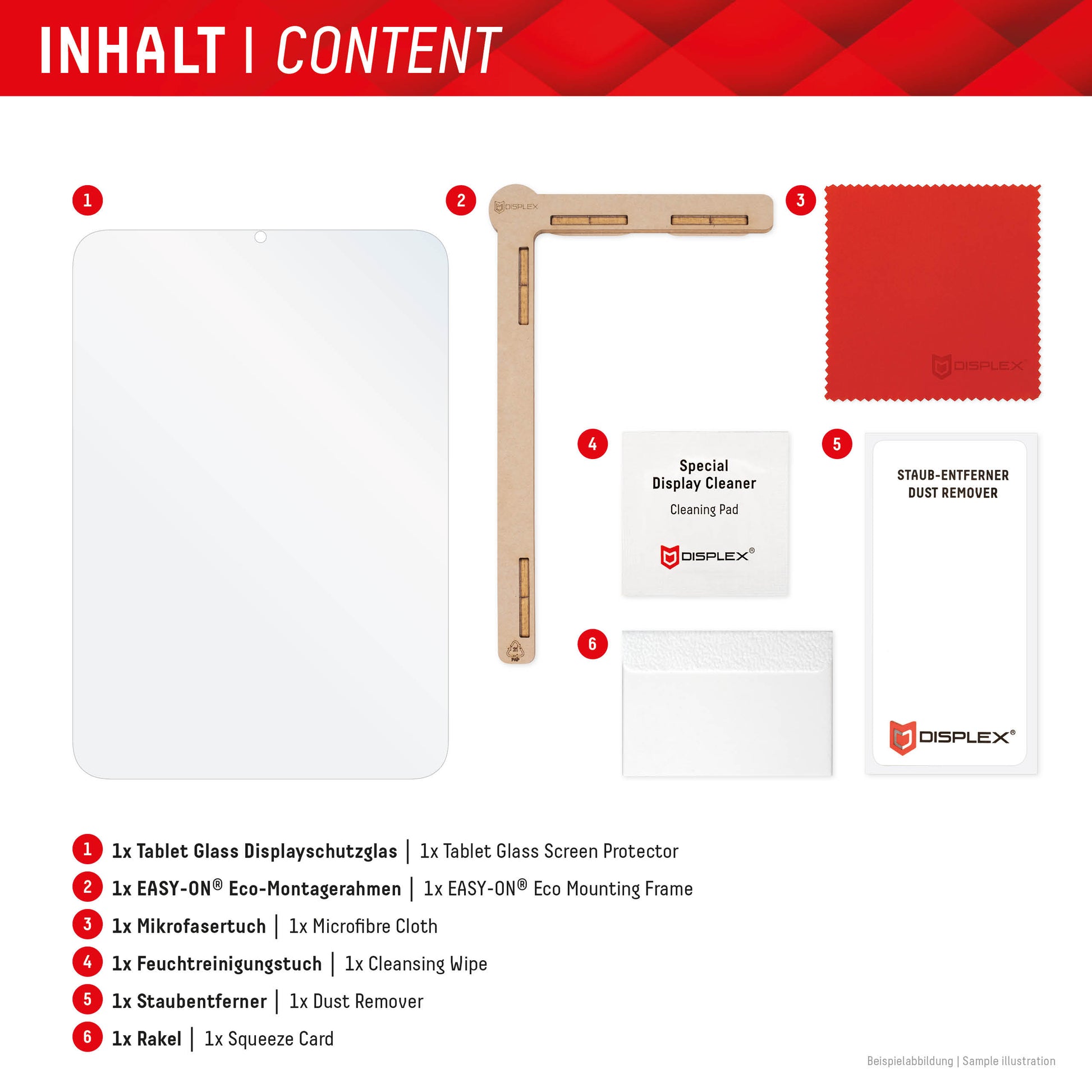 Displex Panzerglas für iPad mini 8,3" (6./7. Gen.) – 9H, Anti-Fingerprint