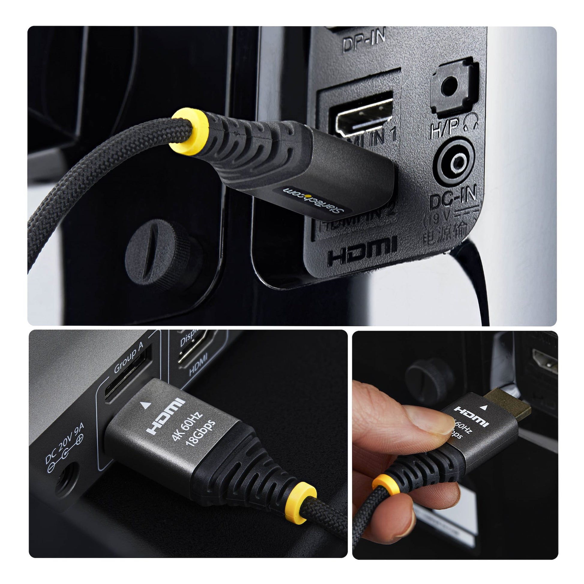 StarTech.com HDMI Kabel HDMI 2.0 4K 60 Hz – 3 m – HDR, ARC – Schwarz/Silber