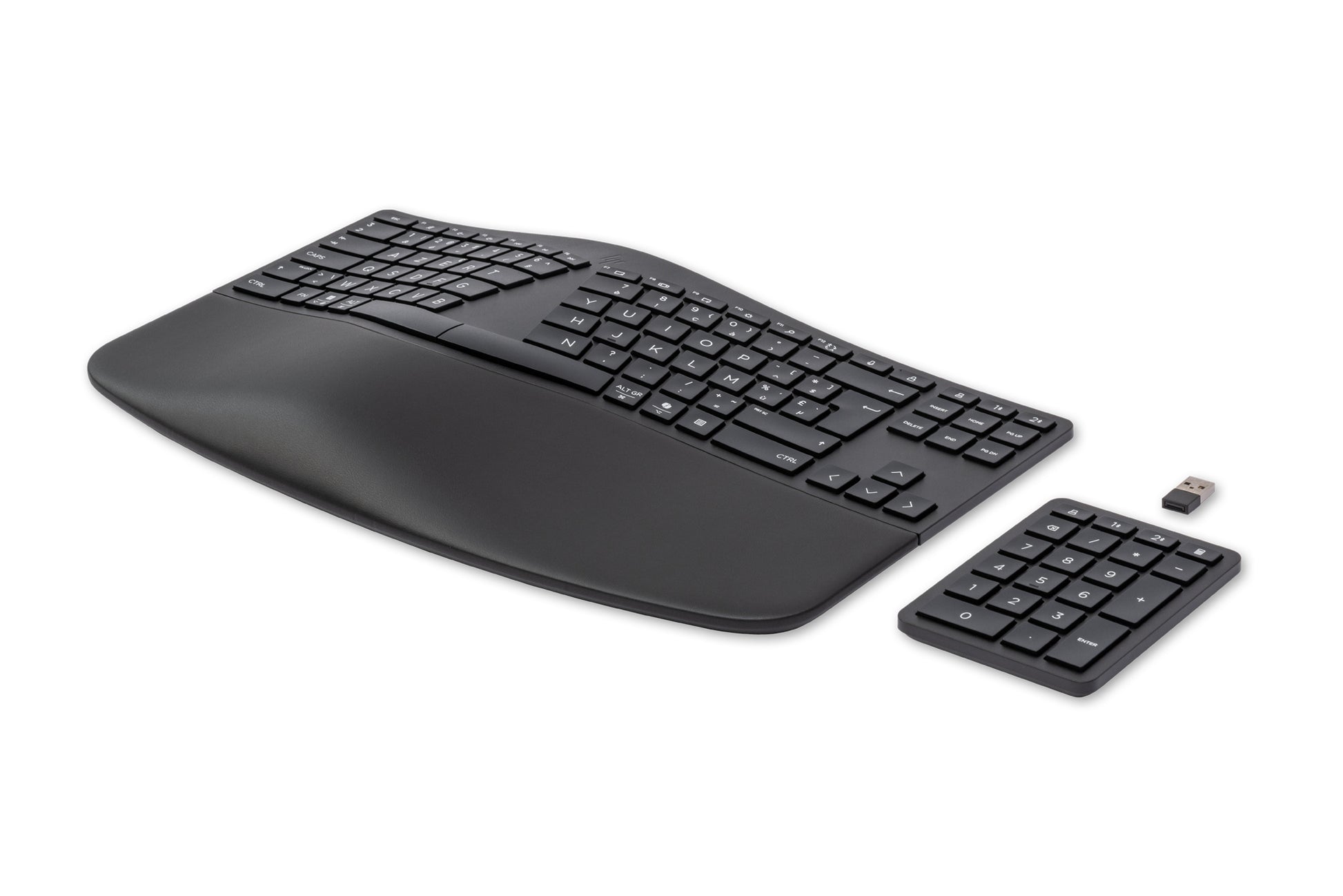 HP 960 Ergonomisch – Tastatur, kabellos (Bluetooth/2,4 GHz), FR-Layout (FR) – für Windows, macOS & ChromeOS