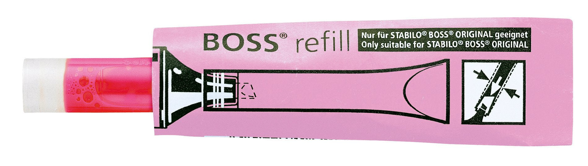 STABILO Textmarker-Nachfüllung BOSS – pink, 2–5 mm