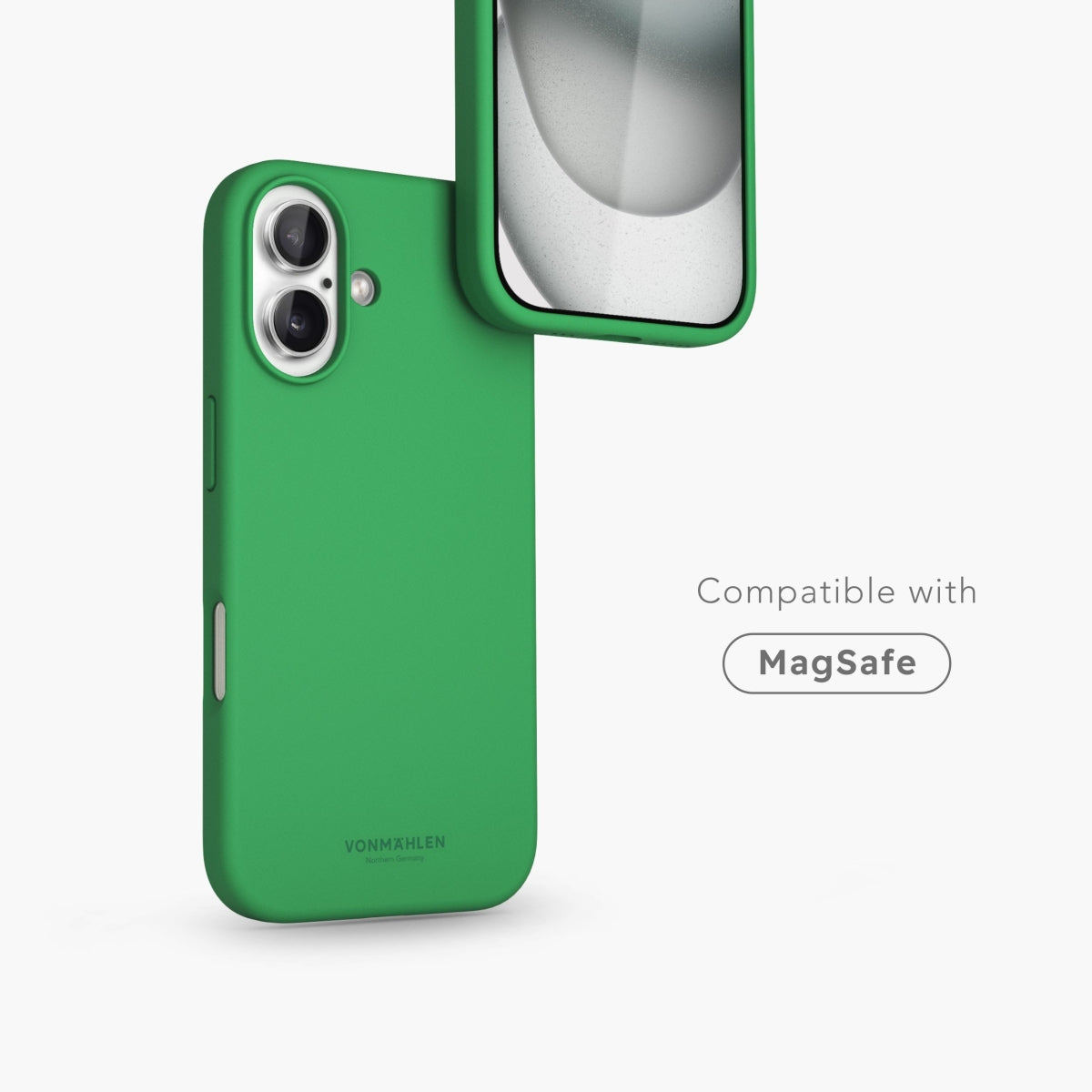 Vonmählen Soft Silikon Backcover – für Apple iPhone 16 Plus, MagSafe, Silikon, Green Haven
