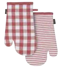 Ladelle Ofenhandschuhe 18 × 33 cm, Baumwolle (recycelt)/Polyester, Weiss, 2 Stk.