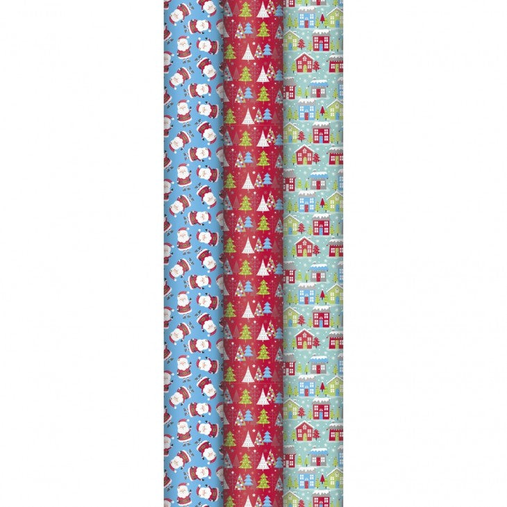 Clairefontaine Geschenkpapier Alliance Kinder – 1 Rolle – 70 cm × 10 m – 57 g/m² – Weihnachten