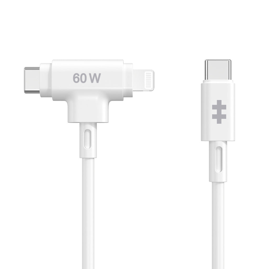 HYPER USB-C auf Lightning Kabel, 1,5 m, Weiss, Silikon, Schnellladen, MFi-zertifiziert
