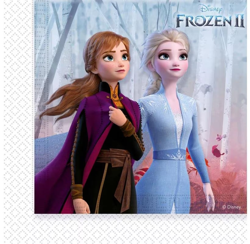 Amscan Servietten Frozen – mehrfarbig – 33 × 33 cm, 2-lagig – 20 Stück