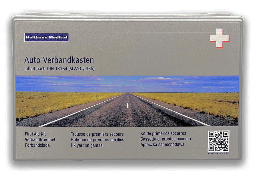 Holthaus Medical Erste-Hilfe-Set Klassik Box – für Auto, 260 × 170 × 80 mm, Kunststoff