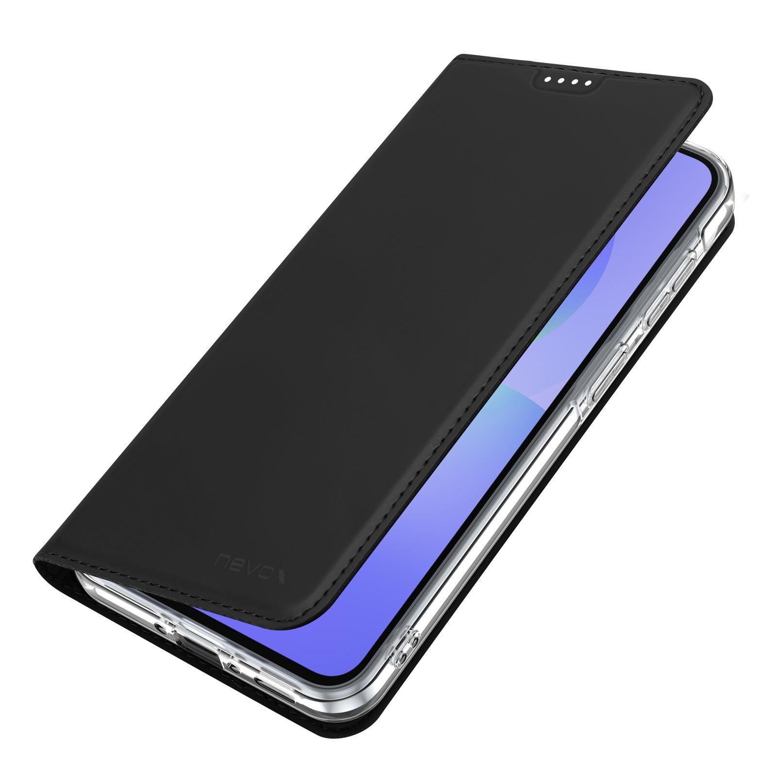 nevox Vario Series Folio – für Samsung Galaxy A37 5G, mit Ständer, mit Kartenfach, TPU, Schwarz