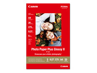 Canon Plus PP-201 Fotopapier – hochglänzend, A4, 265 g/m², 20 Blätter, einseitig – für Inkjet-Drucker