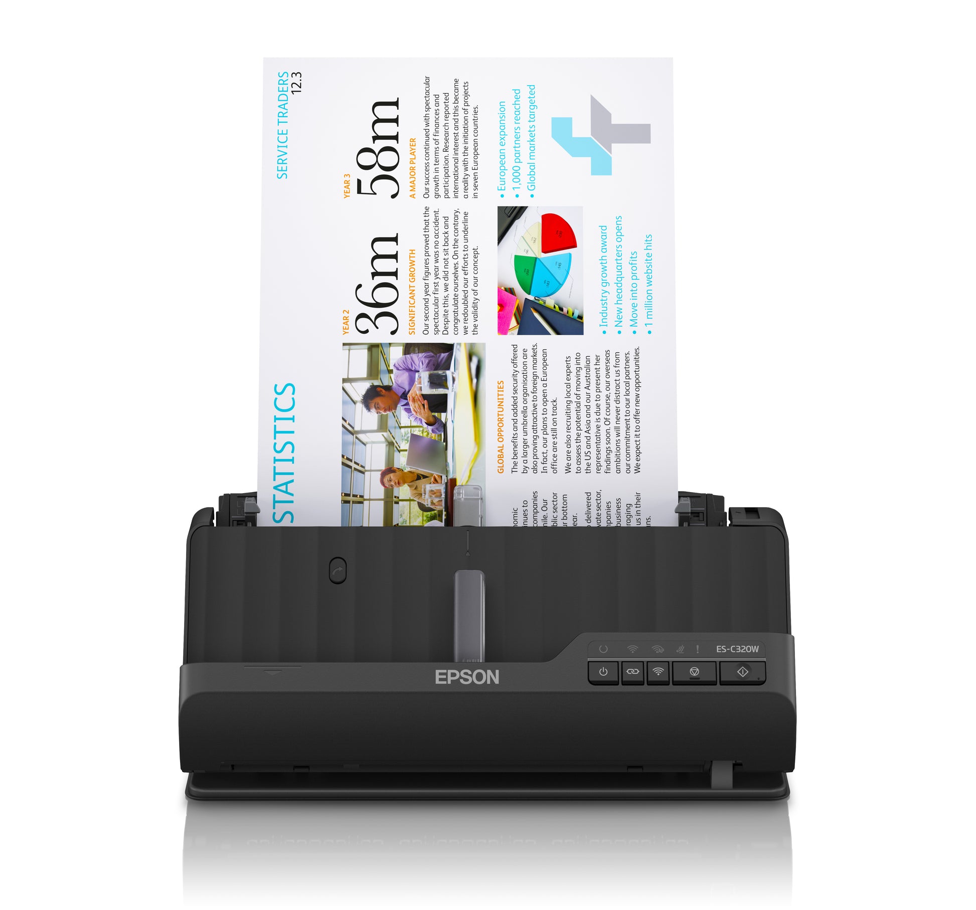 Epson WorkForce ES-C320W – Dokumentenscanner, 30 ppm