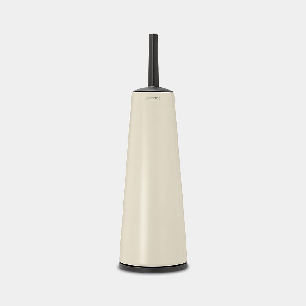 Brabantia ReNew – WC-Bürstenset – Kunststoff, Beige, rutschsicher, korrosionsbeständig, H 42 cm, Ø 12 cm