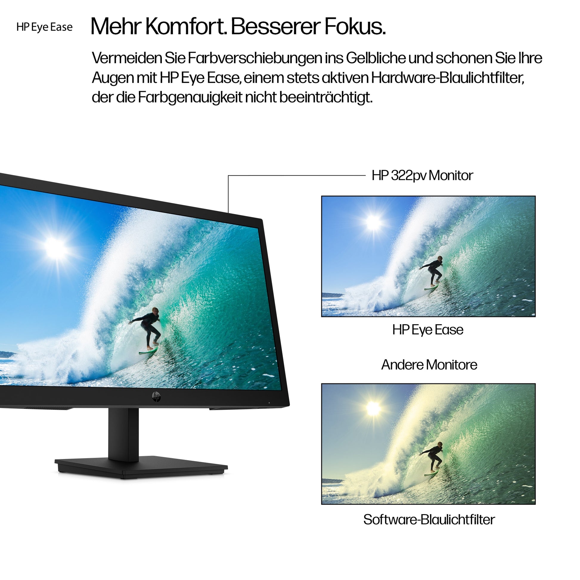 HP Series 3 Pro 322Pv – Monitor, 21,5", 1920 × 1080 (Full HD), LCD